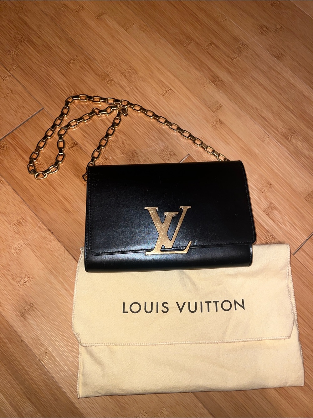 LOUIS VUITTON Pochette Louise MM Chain Shoulder